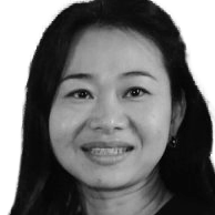 Black and white portrait of Tan Soeun Moy