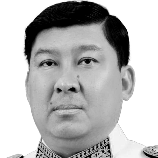 Black and white portrait of Say Samal