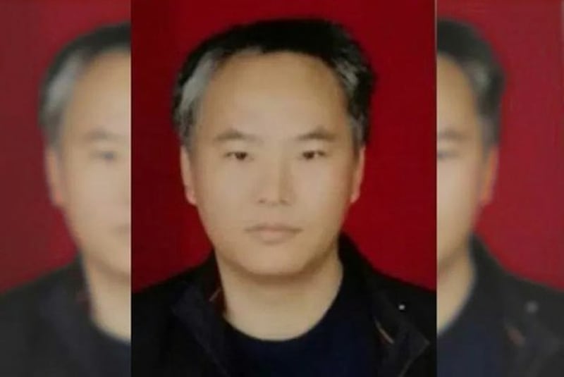 Chinese dissident Zhang Haitao, now jailed in Xinjiang, is shown in an undated photo.