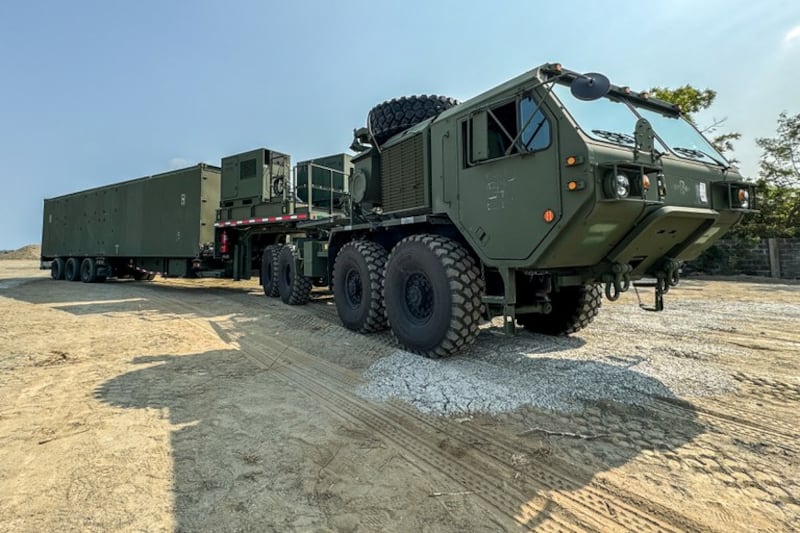 The U.S. Mid-Range Capability (MRC) Launcher arrives for deployment in the Philippines’ northern Luzon region during the Salaknib drills involving Filipino and American troops, April 8, 2024.