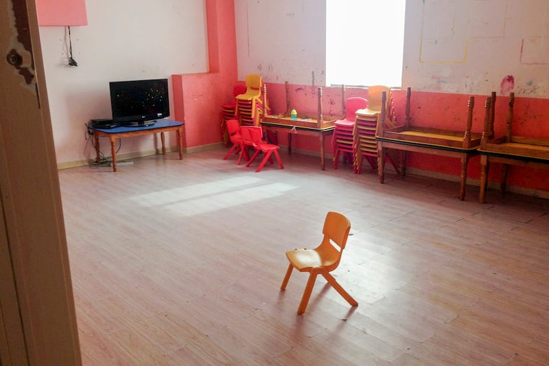 A room that used to house Sunday School classes at a church in Wenzhou, Zhejiang province, China, Dec. 18, 2017. (Christian Shepherd/Reuters)