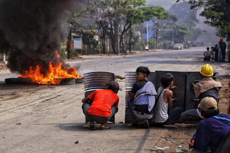 Photo Crd.RFA__Caption 2021 March __anti-regime protesters in Hlaing Tharyar Township in Yangon.__.jpg