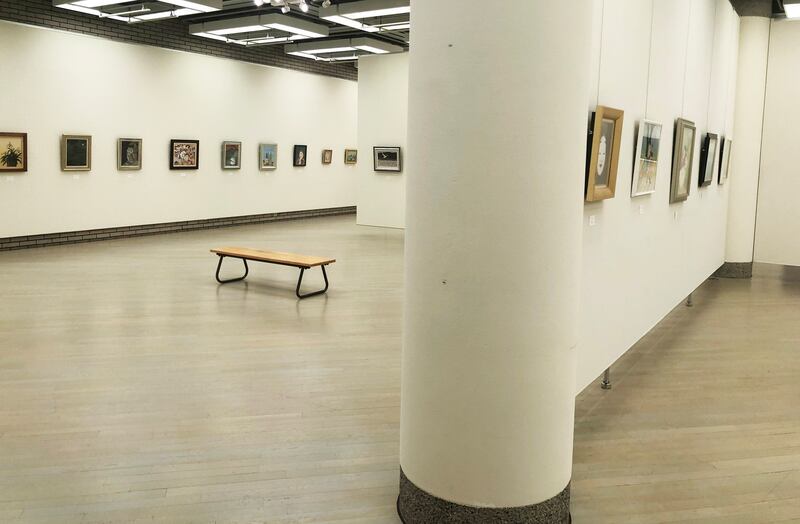 目黑區美術館一般展出美術畫展覽。（張仕仁攝）