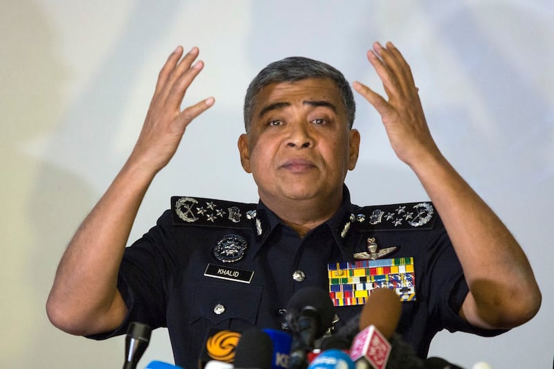 Malaysia's Police Chief Khalid Abu Bakar warned journalists “Don't do anything or publish drawings or writing that can cause exasperation in the community.” Credit: Alexandra Radu/AP file photo