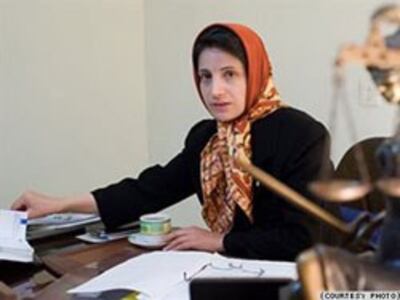 Luật sư Nasrin Soutoudeh. Photo courtesy of nobelwomensinitiative.org