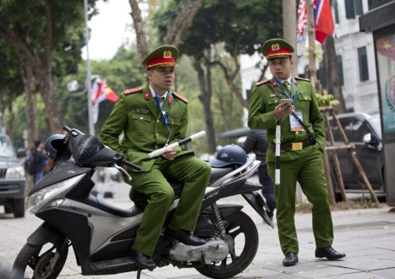 Ảnh minh họa. Công an Việt Nam ở Hà Nội. Hình chụp ngày 27/2/2019.