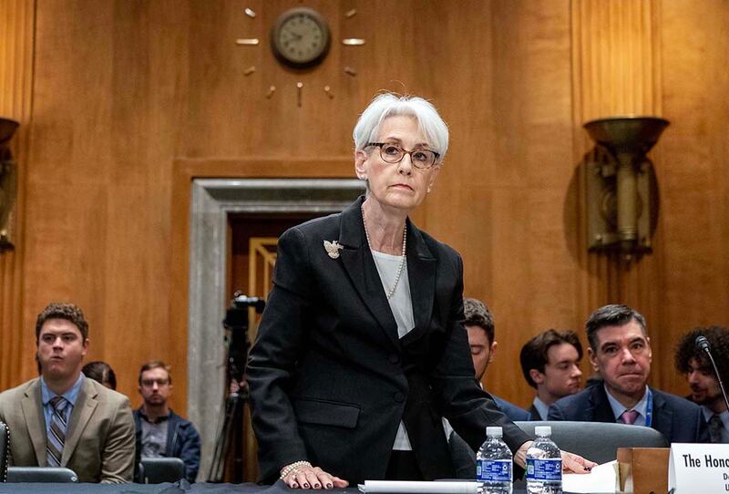 美国常务副国务卿温迪·谢尔曼（Wendy Sherman）重申了总统拜登的立场。RFA Photo/Gemunu Amarasinghe