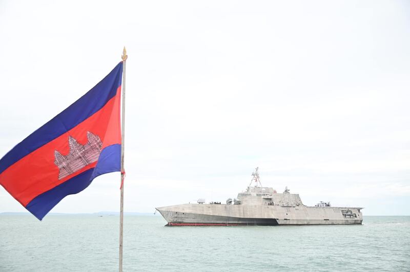 USS Savannah at Sihanoukville Autonomous Port on Monday, Dec. 16, 2024.