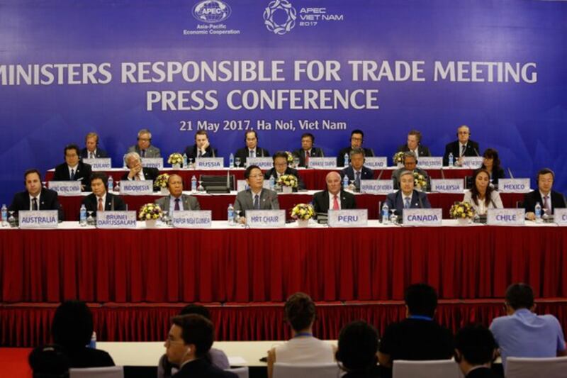 Các Bộ trưởng thương mại APEC gặp nhau vào tháng Năm, 2017 để chuận bị hội nghị APEC vào tháng 11, 2017