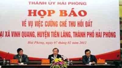 Họp báo về vụ Tiên Lãng-Source: VietnamNet