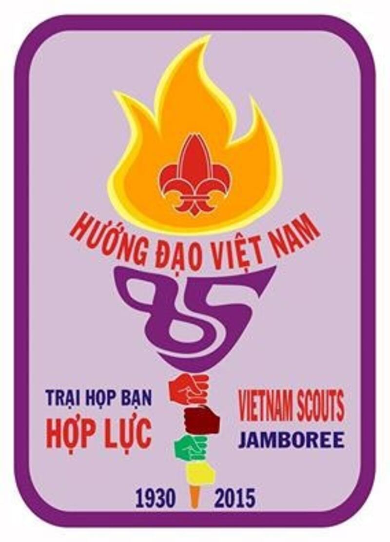 Logo Trại họp bạn Hướng đạo Việt Nam có tên Hợp Lực- 2015