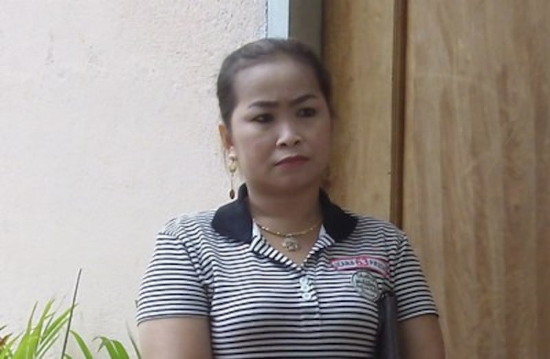 Wife of An Bunheng and fellow suspect 'Vy,' in an undated photo. Credit: RFA