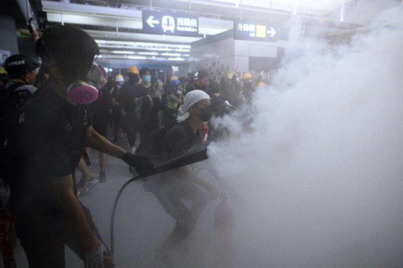 美国国会九月开始讨论《香港民主人权法》，如果九月香港仍有示威，可能法案有更大机会通过。（AFP）