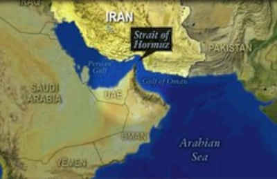 Vị trí trọng yếu của eo biển Hormuz- Source: PBS News