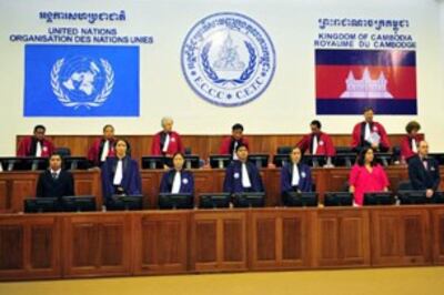 Phiên xử Khmer Đỏ ngày 29 tháng 3 năm 2011 ở Phnom Penh.AFP PHOTO / HO / MARK PETERS / ECCC