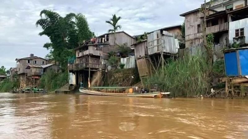 File photo of houses in Se Zin village, Hpakant township, Kachin State. Credit: Citizen journalist