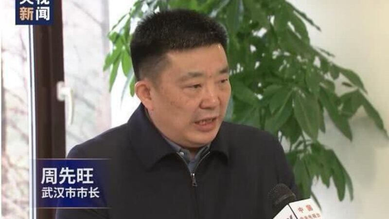 日前宣布辞职的武汉市长周先旺（视频截图）