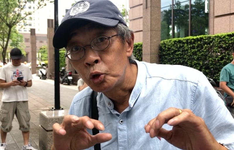 前香港铜锣湾书店老板林荣基接受自由亚洲电台采访，反对港府修订逃犯条例。（记者夏小华摄）