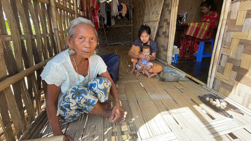 Chin refugees in Yangon region's Hmawbi township, Dec. 20, 2021. RFA