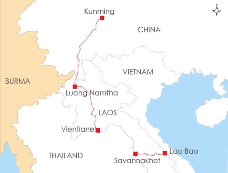 Laos hopes a railway between Vietnam and Thailand and another connecting Thailand and China will help drive socio-economic development in the impoverished country.