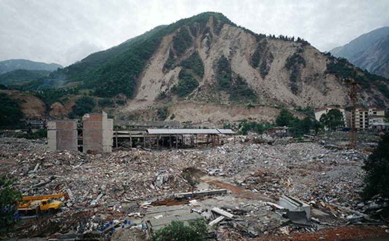 艾未未在四川进行五一二地震调查时拍摄到的照片。（艾未未提供）