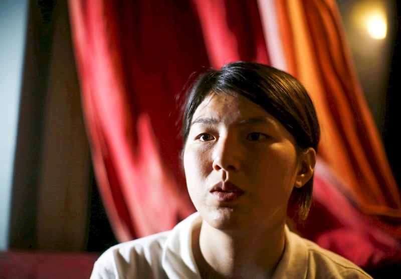 Activist Li Tingting, associated as one of the "Feminist Five”, speaks during an interview with Reuters in Beijing, China, June 9, 2015. (Kim Kyung-Hoon/Reuters)