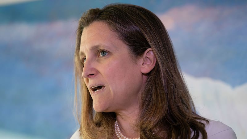 加拿大外交部长方慧兰(Chrystia Freeland)。（美联社）