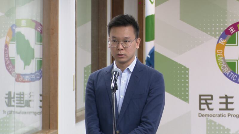 民进党副秘书长林飞帆说援港办公室是新起点。(记者 李宗翰摄)