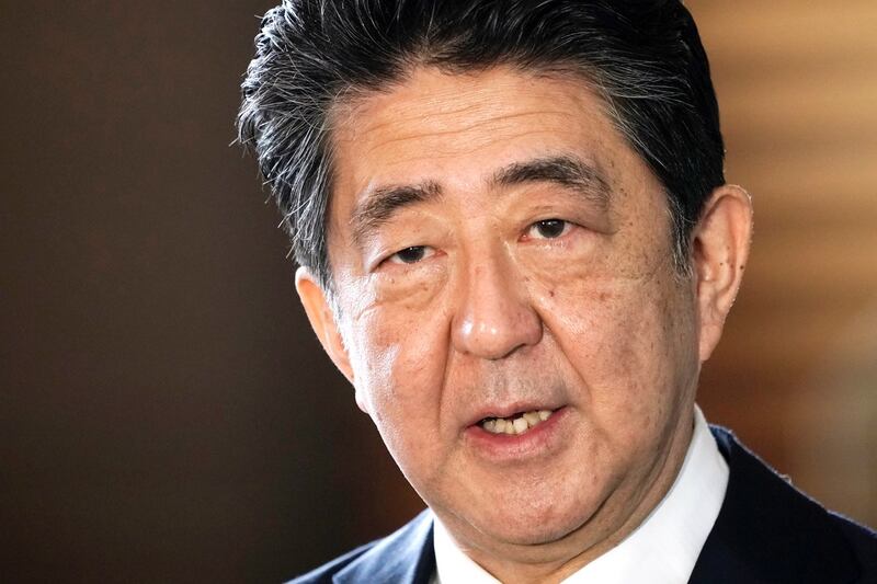 前日本首相安倍晋三。（资料照、美联社）