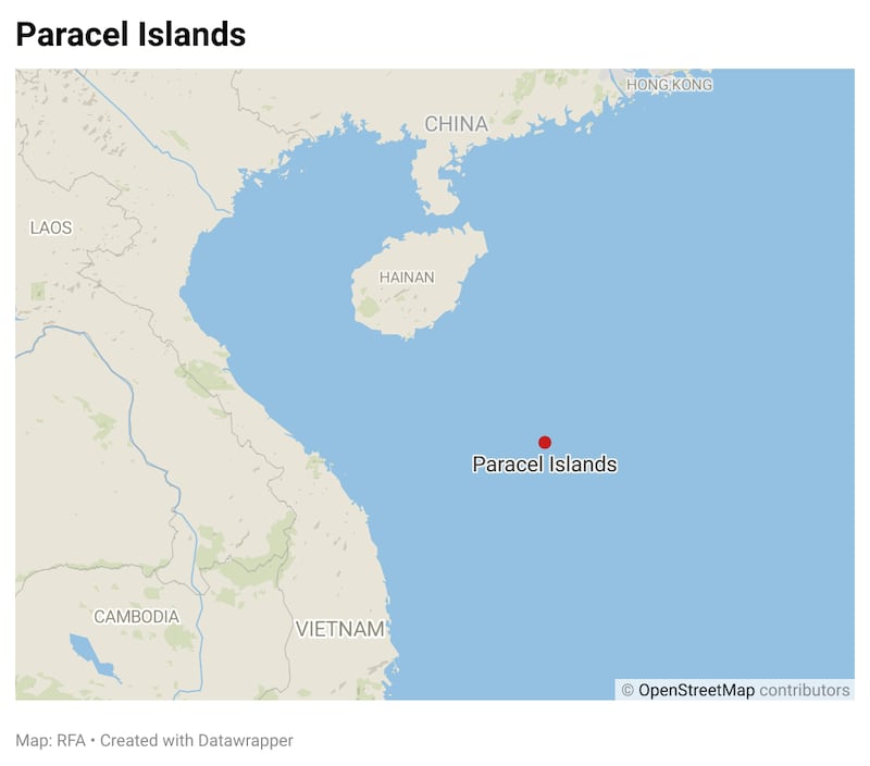 The Paracel Islands in the disputed South China Sea. Credit: RFA