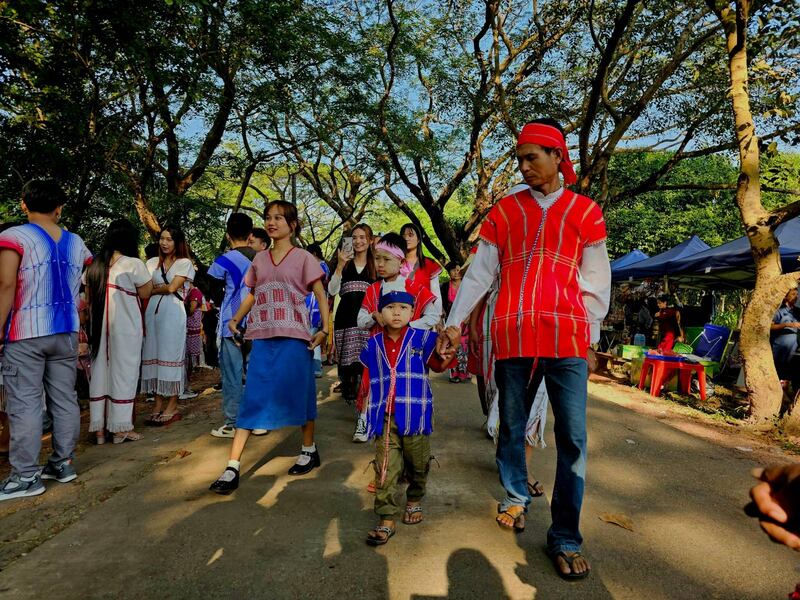 Ethnic Karen people gather at the National Races Village in Yangon for their traditional New Year’s celebration, Dec. 30, 2024.