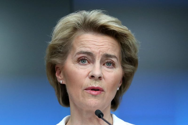 欧盟执委会主席范德赖恩（Ursula von der Leyen ）谴责“中国强行通过港版国家法，将会引发非常负面的后果，包括影响商业信心，中国的国家荣誉，以及公众舆论的观感。（AFP）