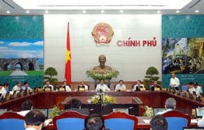 Thủ tướng Nguyễn Tấn Dũng tại phiên họp thường kỳ Chính phủ hôm 29/5/2014. Courtesy chinhphu.vn