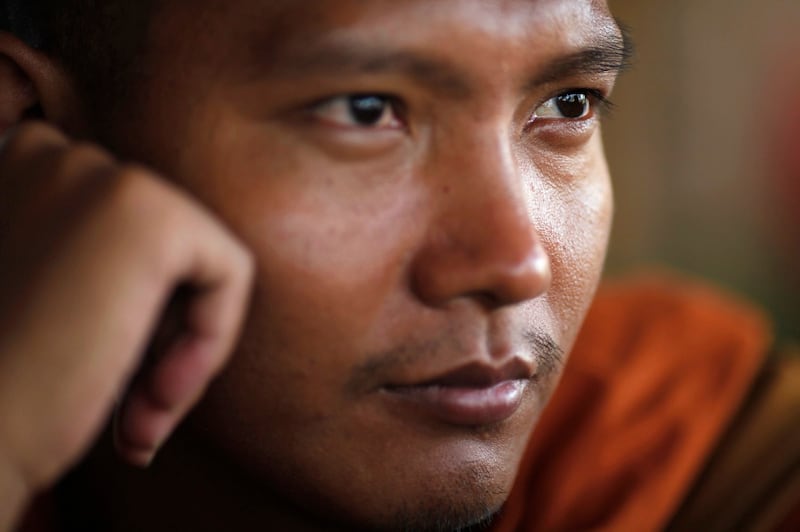 Boh Thanmani, then known as the Buddhist monk Ashin Sopaka, in a file photo taken near Mae Sot. Credit: Reuters