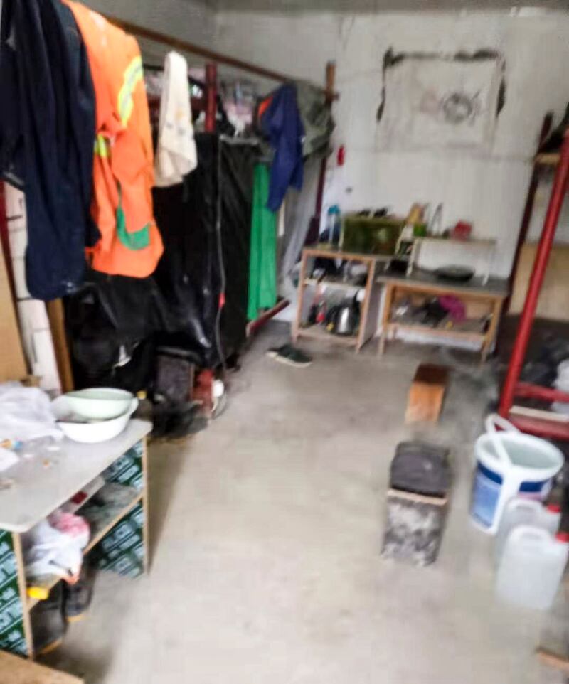 Construction workers' quarters at a construction site in Algeria. Credit: A worker