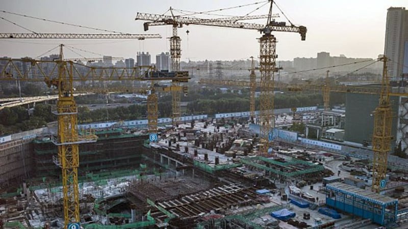 A general view of a construction site owned by State Grid Corporation of China, the country's state-owned electric utility monopoly, in Beijing, Oct. 17, 2016.