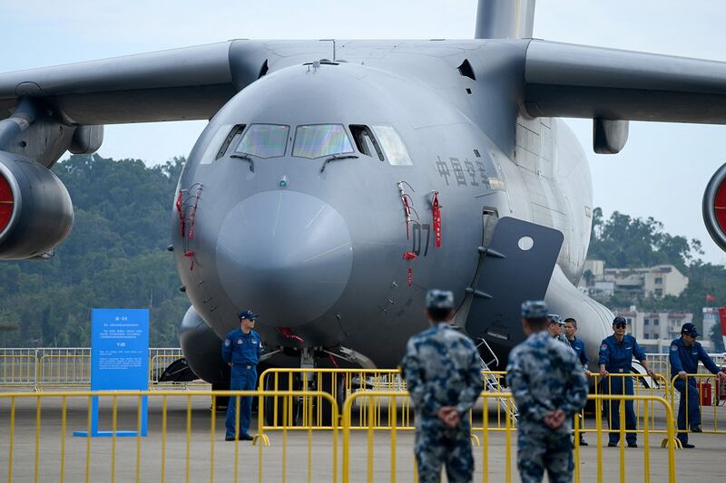 中国空军的一架运-20运输机（法新社图片）