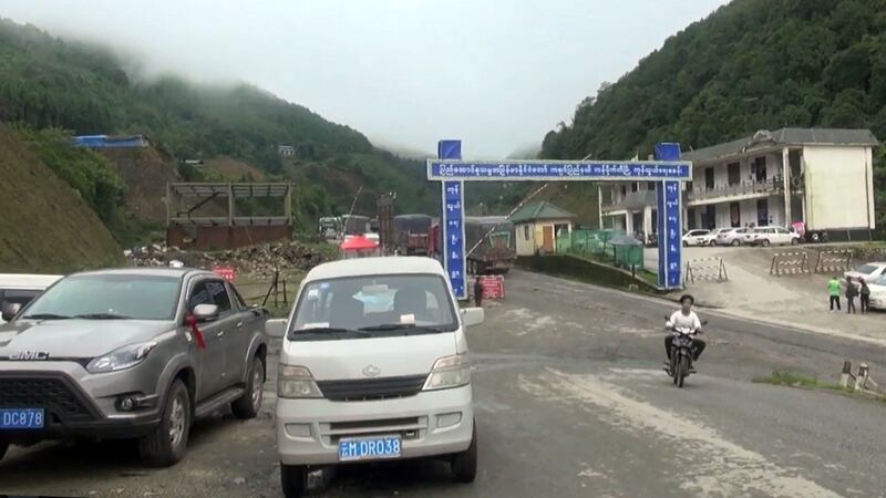 Kan Pike Te gate at the China-Myanmar border in Kachin state in 2019. Credit: RFA