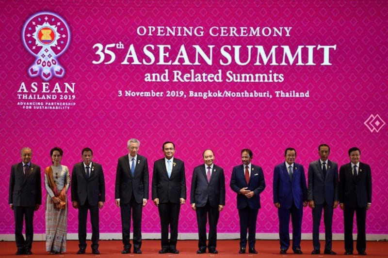 第35届东盟高峰会（ASEAN Summit）聚焦RCEP和南海议题。 （法新社）