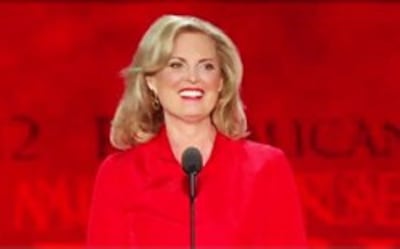 Bà Ann Romney trên diễn đàn đại hội-Screen capture