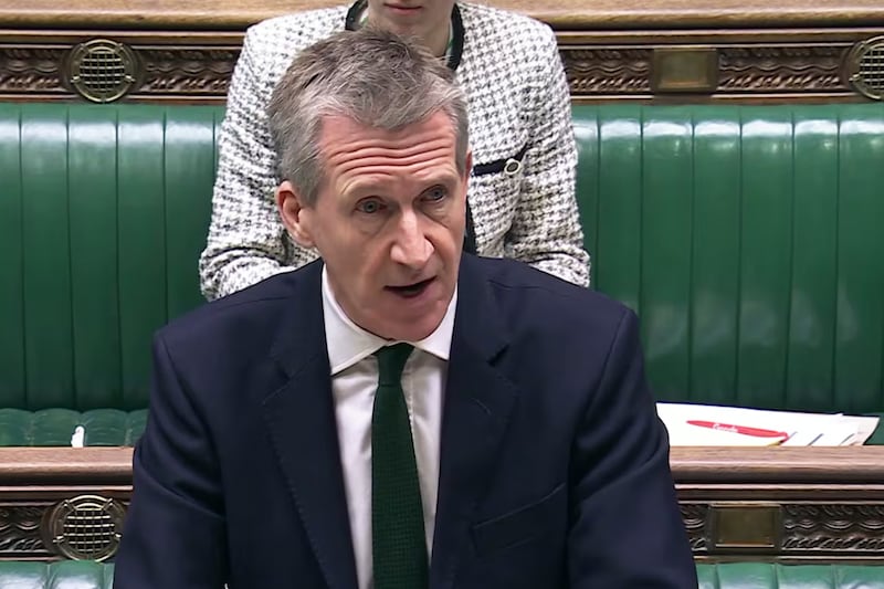 Minister of State for Security Dan Jarvis addresses MPs' concerns, in the British House of Commons, over the safety of Hong Kongers in the United Kingdom, March 4, 2025.