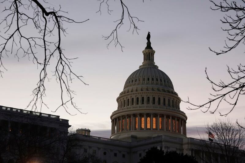 2022 年 1 月 6 日，华盛顿特区的美国国会大厦。 (Anna Moneymaker/Getty Images)