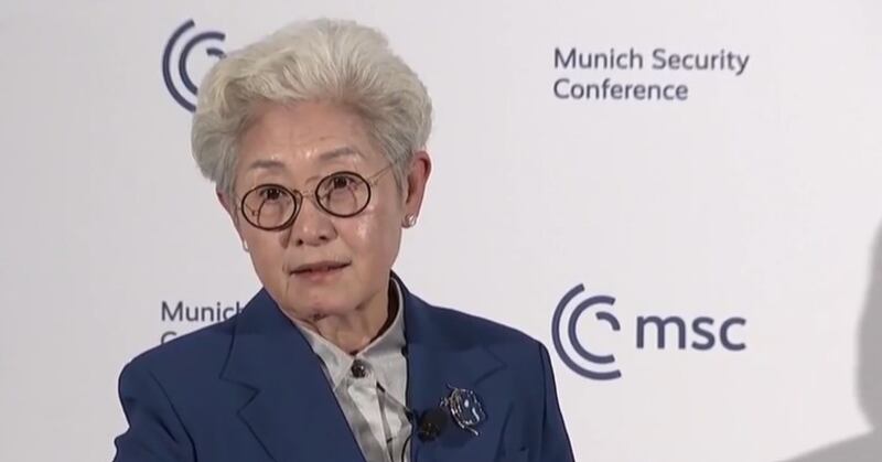 China's former Vice Minister of Foreign Affairs Fu Ying at the Munich Security Conference, Feb. 15, 2025.