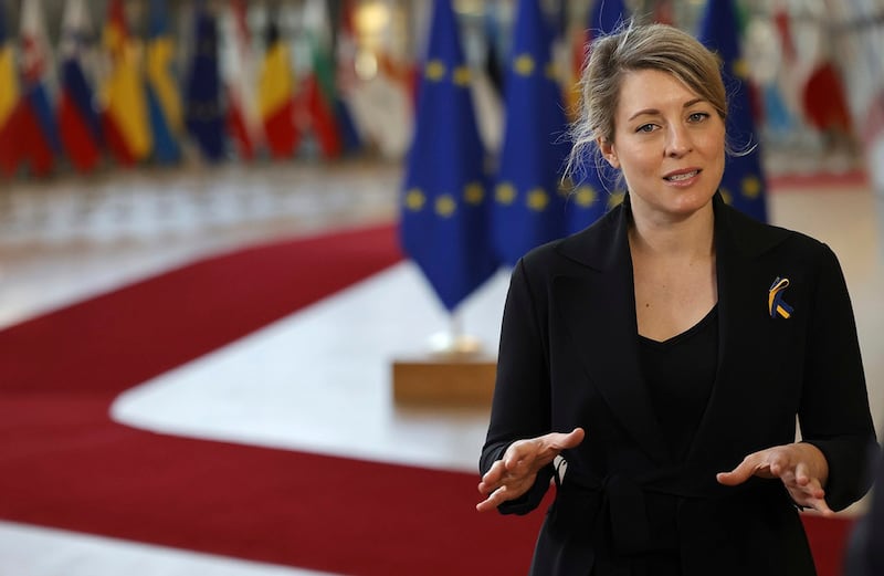 加拿大外交部长乔美兰(Mélanie Joly)表示，“在台湾问题上，我们已经启动关与双边自由贸易的重要一环，也就是外国投资促进及保护协定的谈判探索，我想深化与台湾的经贸关系非常重要”。（美联社图片）