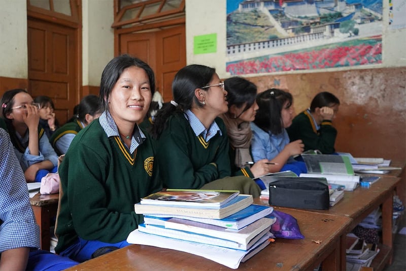 Sonam Dharkyi, an 11th grader at the Tibetan Children’s Village school in Dharamsala, India, Nov. 11 2024.