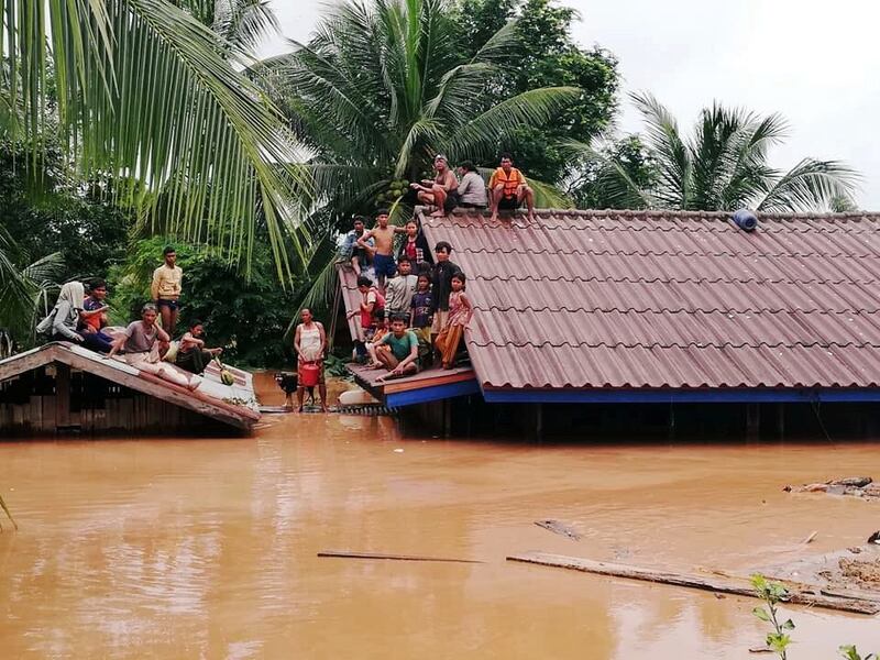 Hình minh hoạ. Dân làng phải sơ tán vì đập thuỷ điện ở tỉnh Attapeu, Lào bị sập hôm 24/7/2018 