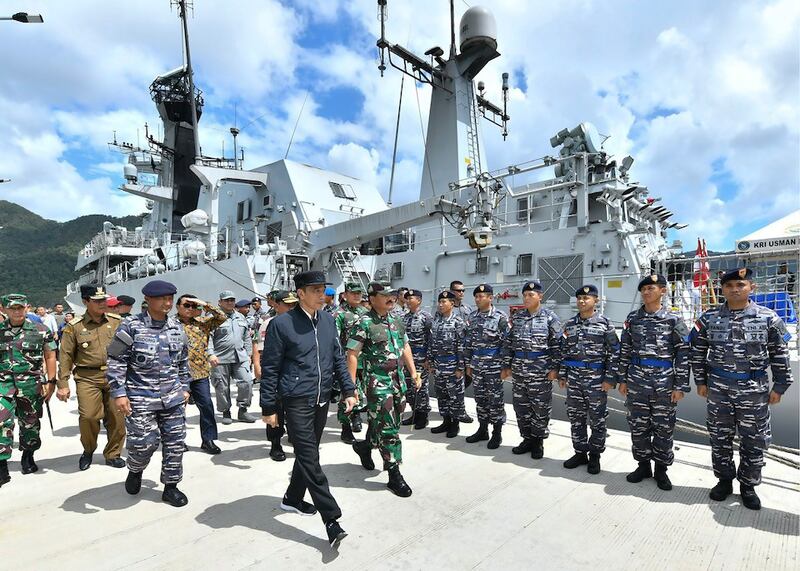 Hình minh họa. Tổng thống Indonesia Joko Widodo thăm căn cứ quân sự tại quần đảo Natuna hôm 8/1/2020