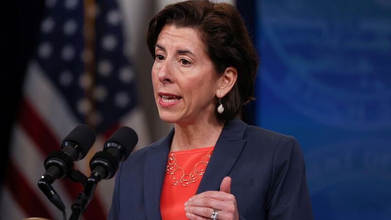 美国商务部长雷蒙多Gina Raimondo （路透社）