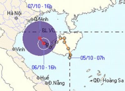 Một áp thấp nhiệt đới mới tạo 