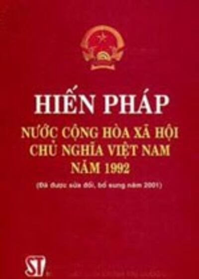 Bìa sách Hiến pháp nước CHXHCN Việt Nam 1992. Photo courtesy of chinhphu.vn